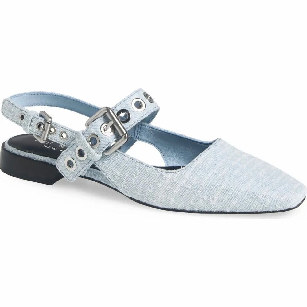 Rag and Bone Astra Slingback Slipper Flats Womens  Size 40 in Sky Blue US 10